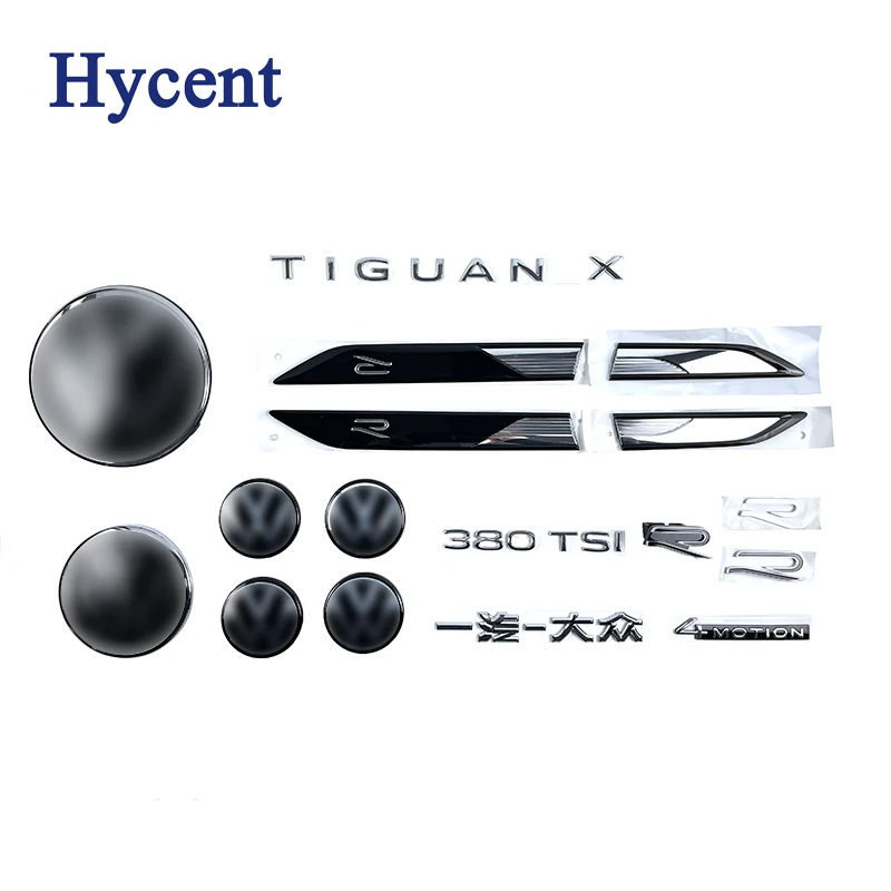 It is suitable for Volkswagen Tiguan body decoration labeling new hub center cover grille R standard four-wheel drive standard
