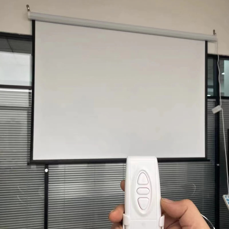 Экран проектора с мотором 1:1 автоматический проектор моторизованным управлением 60 72 84 92 100 120 150