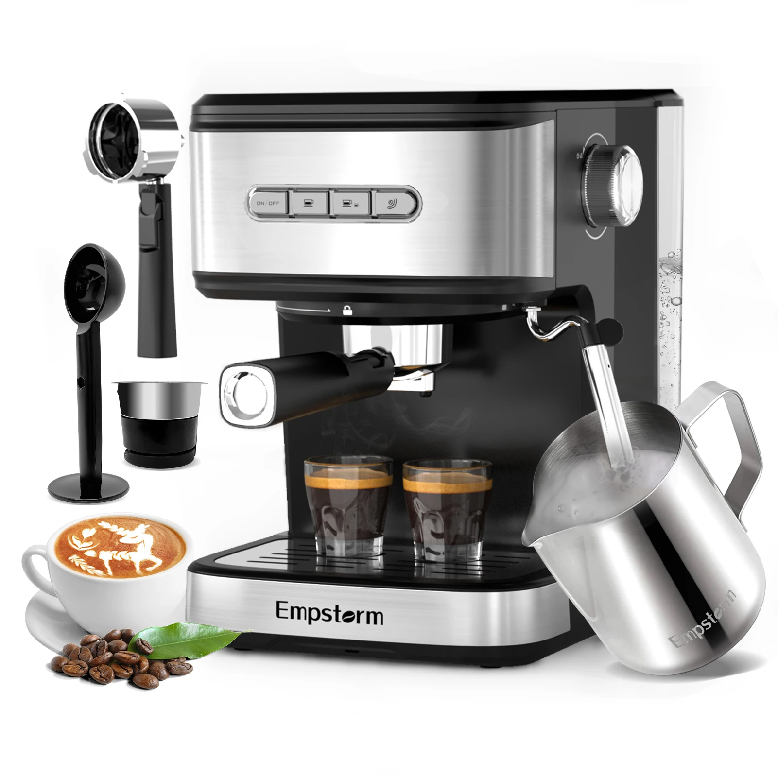 Empstorm new arrival china supplier high quality cappuccino maker semi-auto 850w electric espresso coffee machine for wholesale
