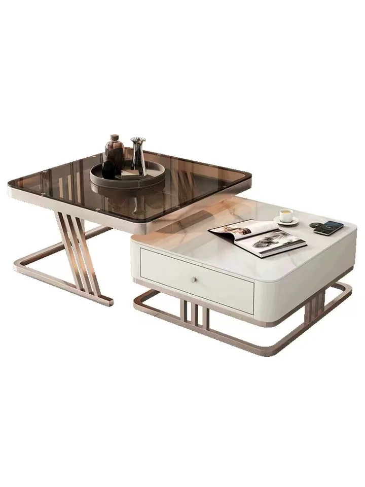 Luxury coffee table combination, simple and modern mini sofa side table, living room coffee table combination