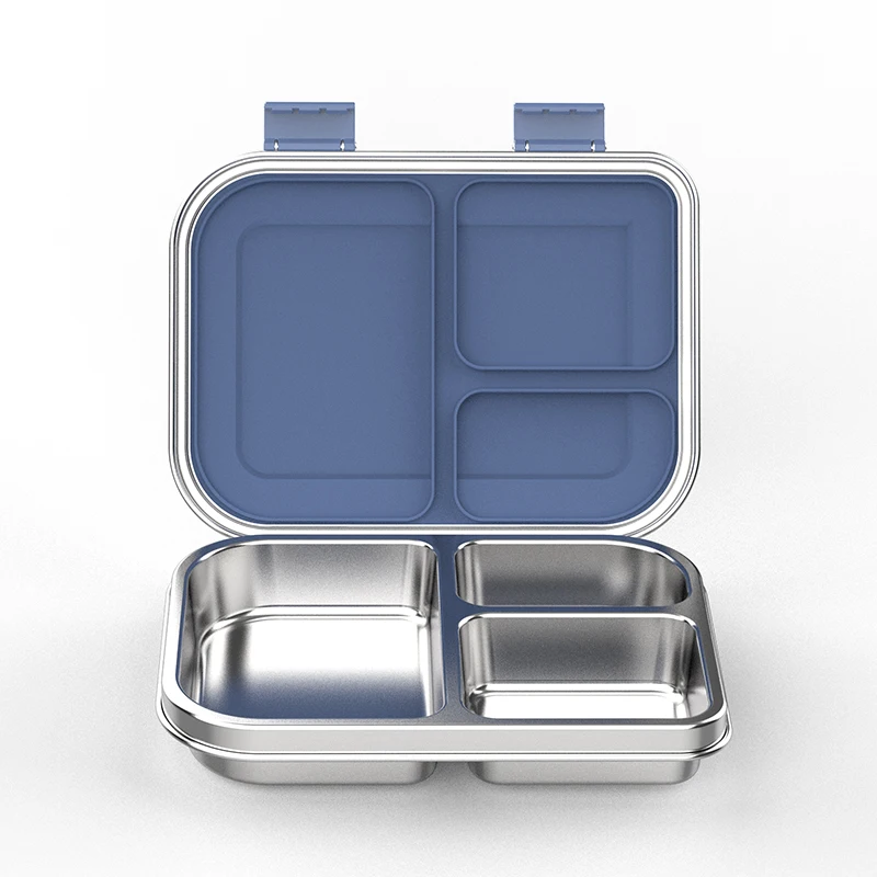 AOHEA Stainless Steel Bento Lunch Box for Women and Men Leak Proof with Silicone Eco-friendly Lunch Box Container for Travel