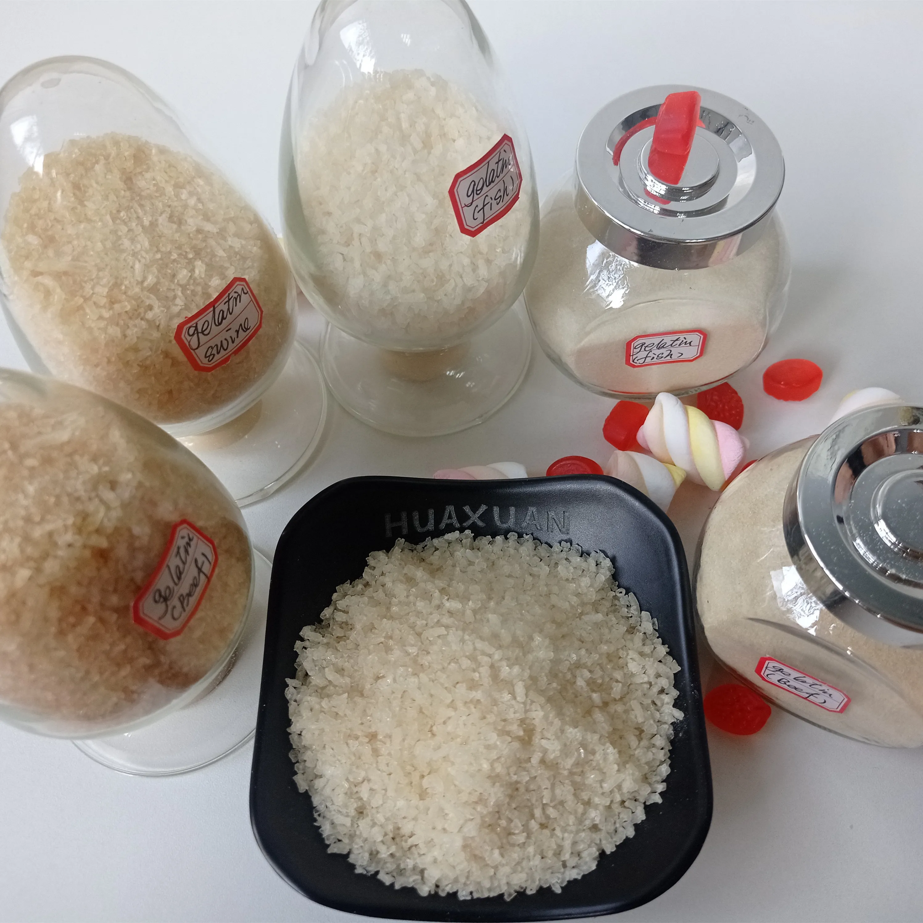 Food ingredient high quality 200bloom beef/fish gelatin powder pink colour gelatin