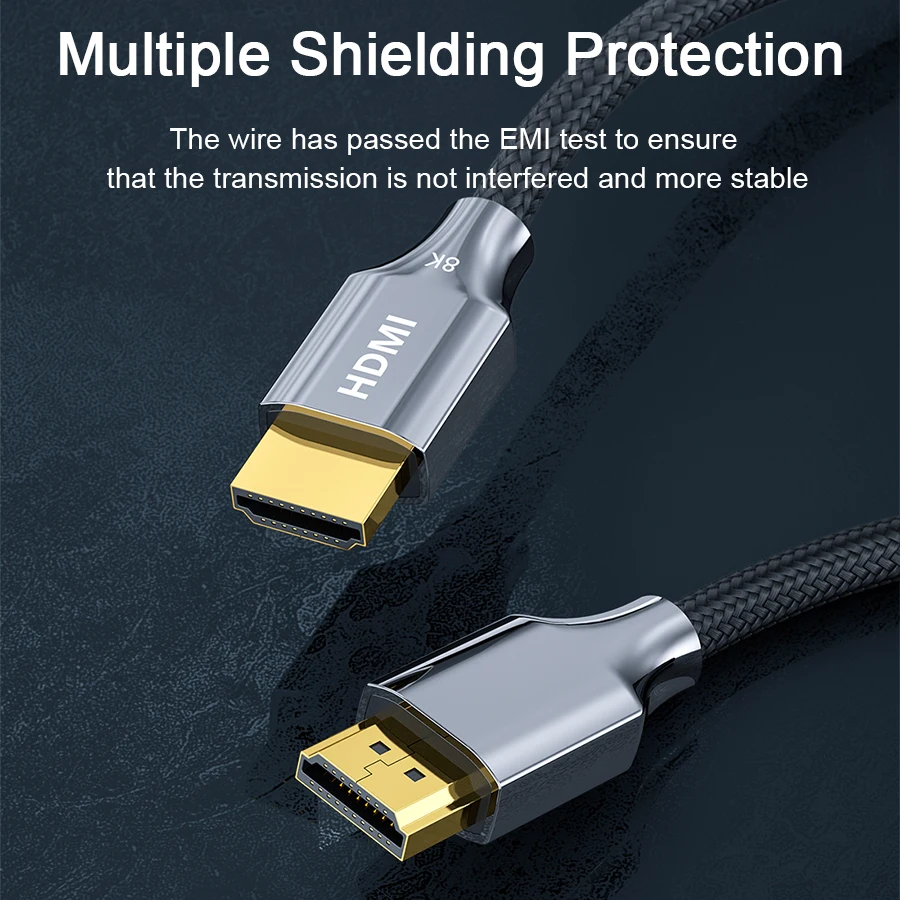 Высокоскоростной позолоченный ТВ HDMI 2 1 кабель плетеный 3 м 8 к 60 Гц 4 3D Ultra HD Видео