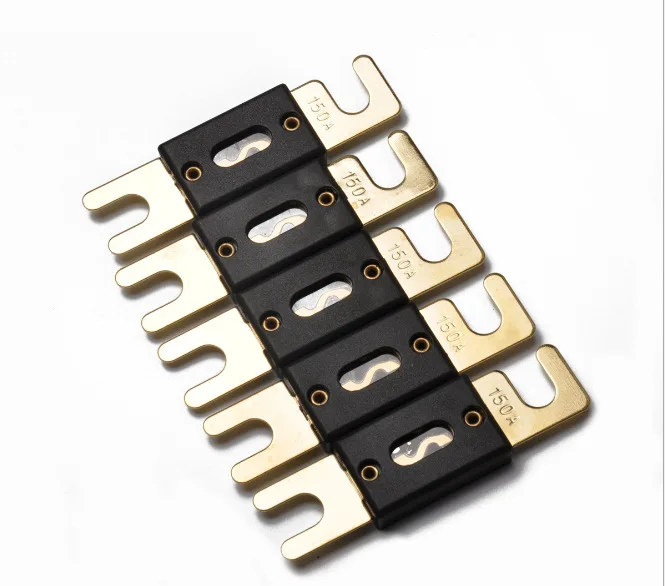Gold Plated Car Audio ANL Flat Fuse 100A150A200A250A300A Auto Electrical Fuse ANL for Marine Electronic