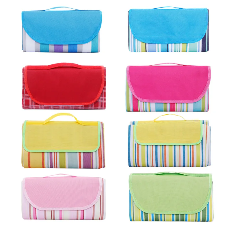 Family Picnic Blanket with Tote, Extra Large Foldable and Waterproof Camping Mat for Outdoor Beach Hiking Grass Travel