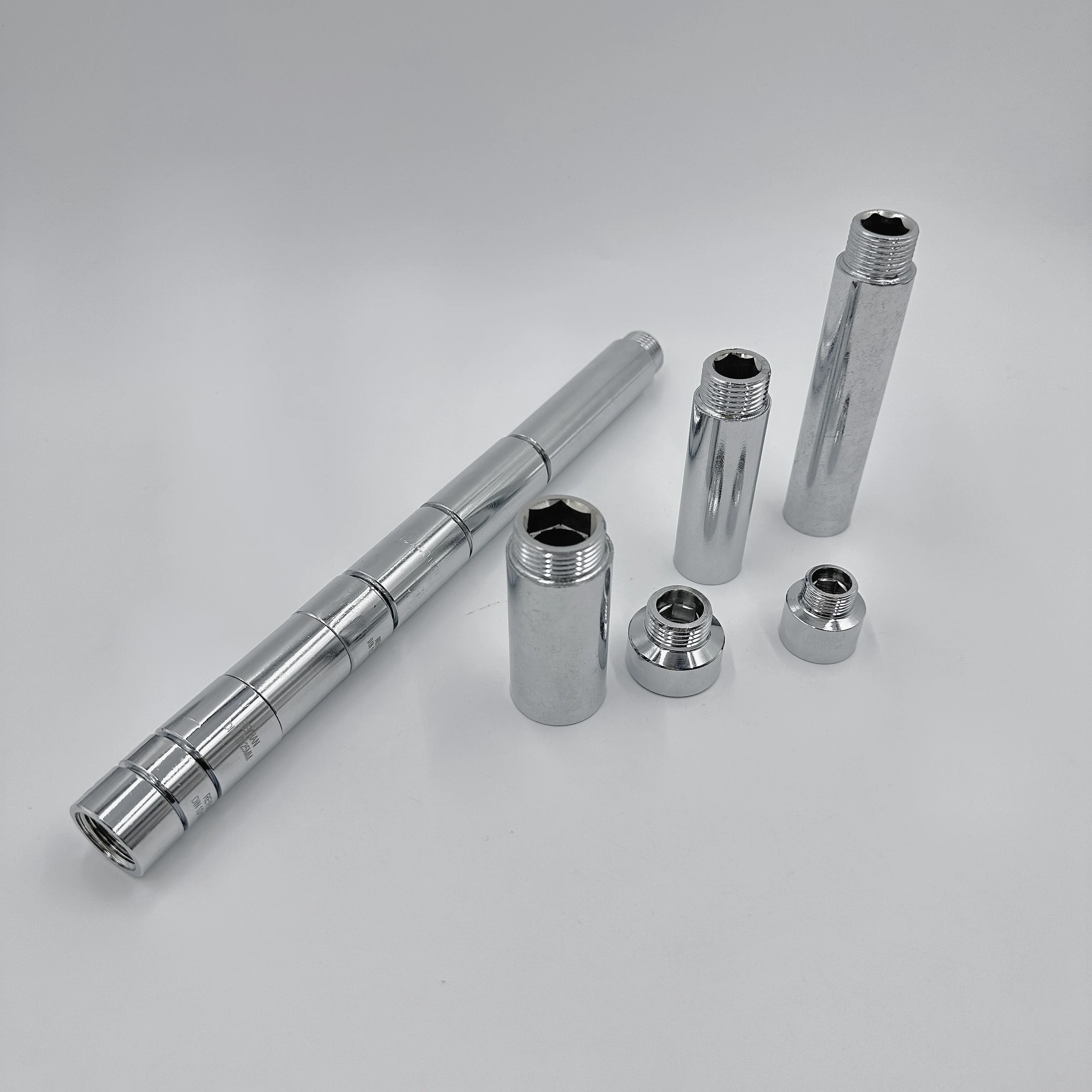 Customized 201 Stainless Steel Electroplated Extension Tube Wholesale Extension Joint Connection Pipe Fittings for Water Heater