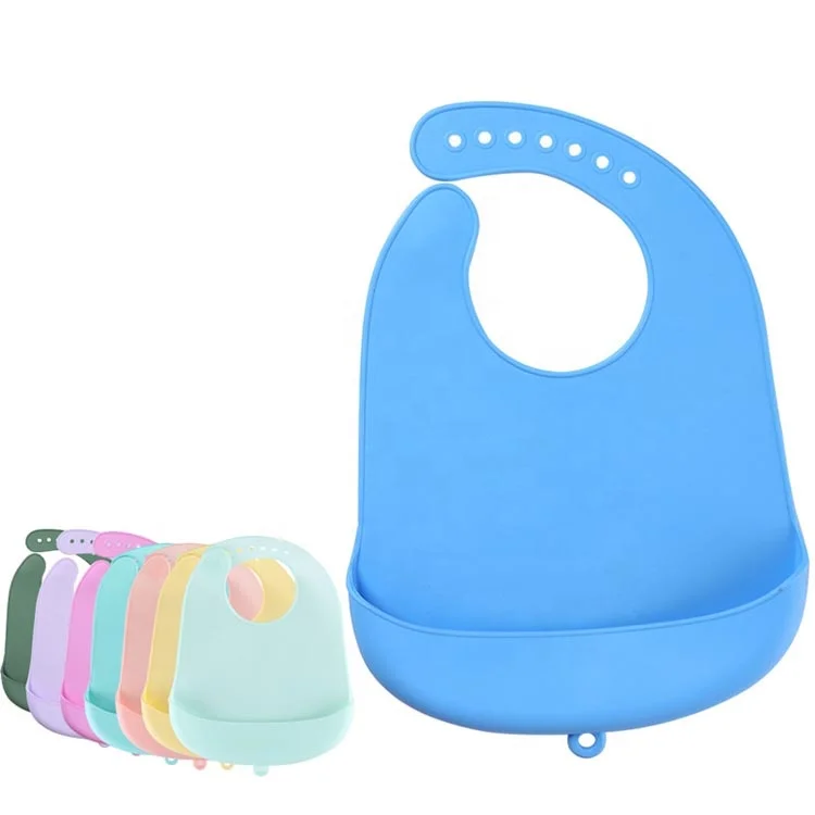 
Best Selling Waterproof Food Grade Silicone Baby Bib Lovely Durable Kids Feeding Supplies 