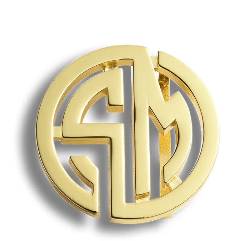 Strap Hardware Manufacture Custom Logo Metal Stainless Steel Hollow Letter Brand Belt buckle Automatic Buckles