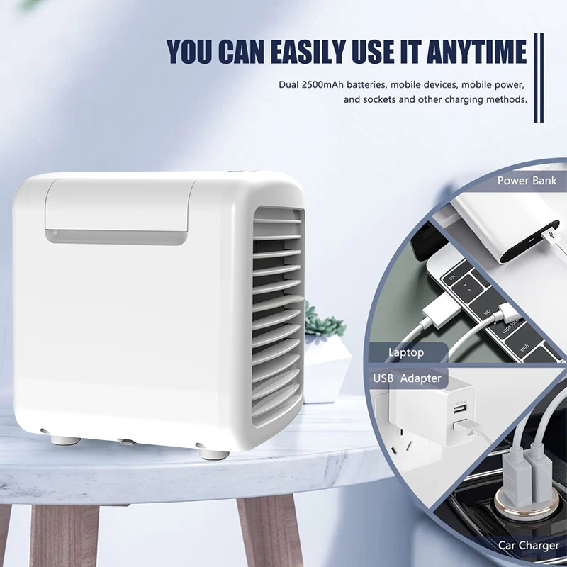 Personal family room desktop rapid cooling spray steam water cooling fan three-speed timing off air cooler suitable for outdoor