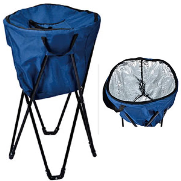 Portable Steel Tubue folding Stand cooler Bag Carry Straps Cooler Box With Holder For Picnic