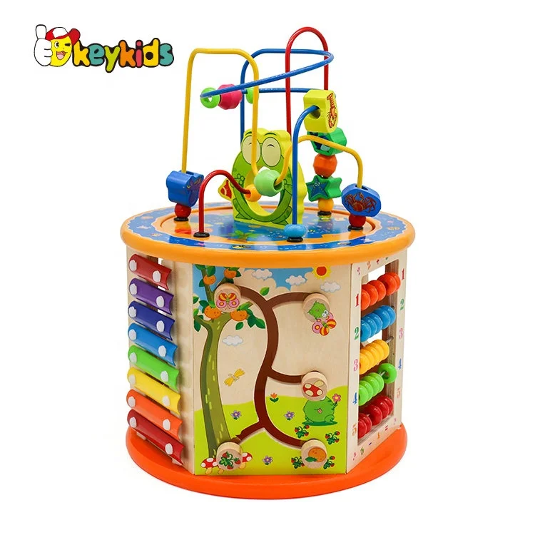 New arrival educational wooden kids activity cube with Xylophone W11B153C