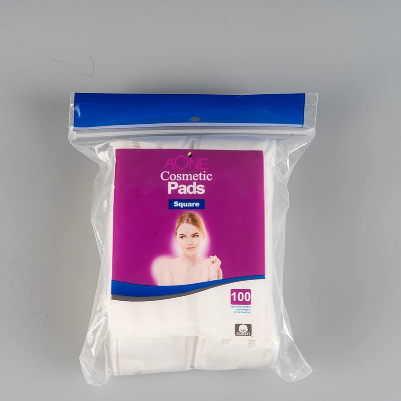 100pcs Personal care Pure cotton makeup remover pads cosmetic square cotton pads