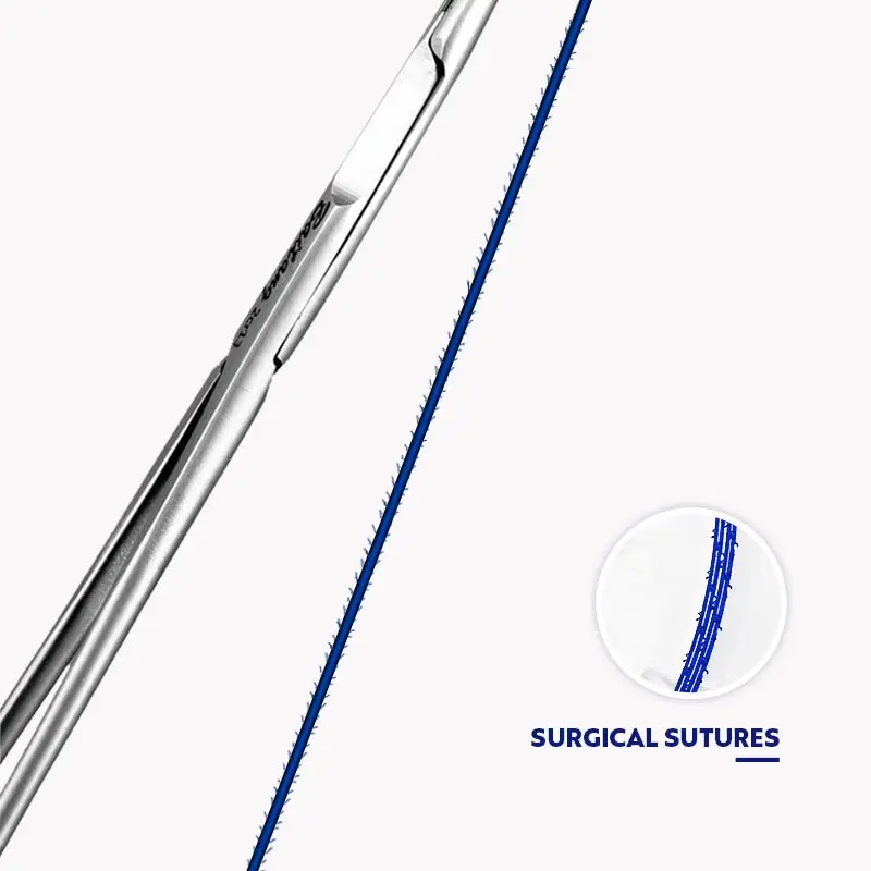 Hot sale korea absorbable surgical material 20 thread suture with needle