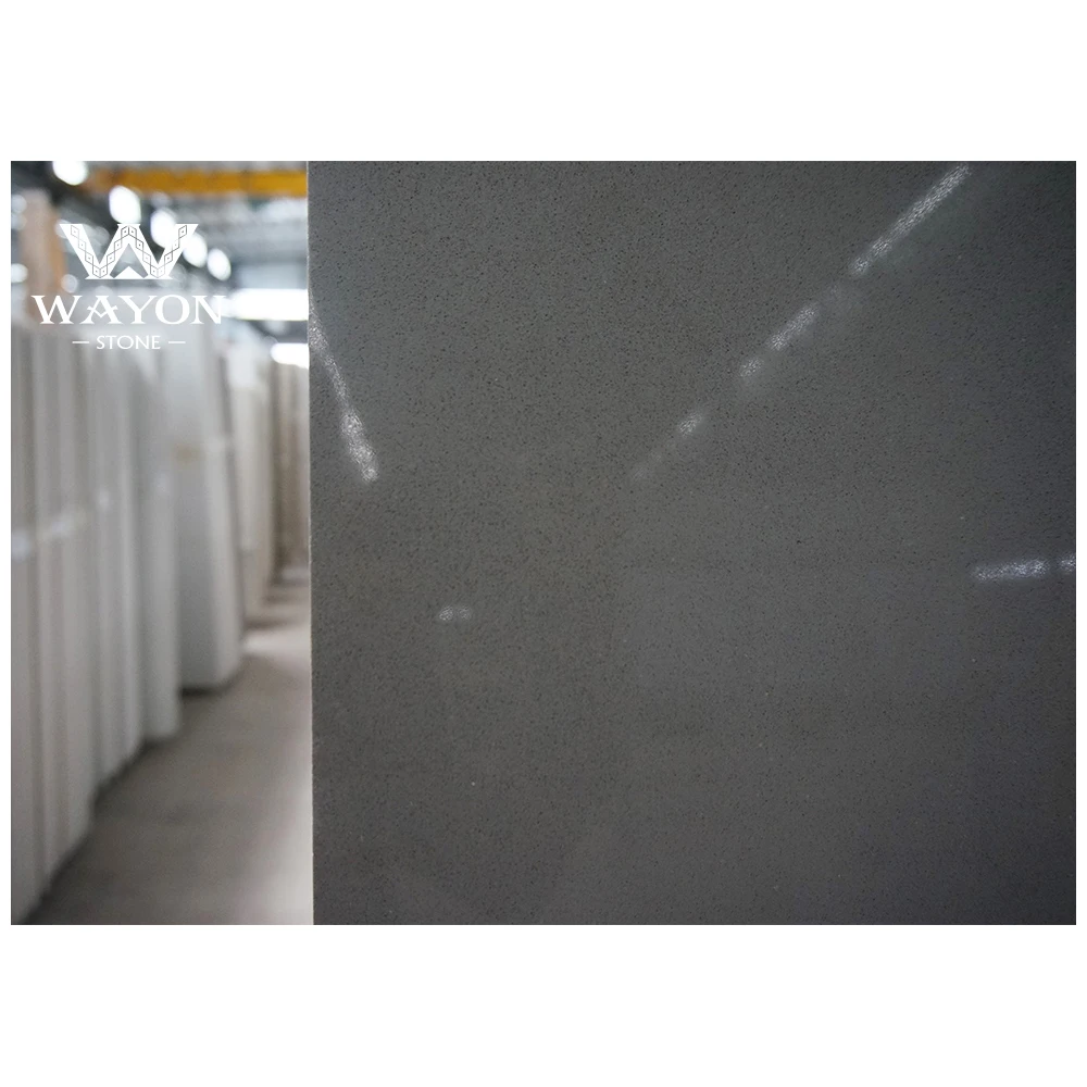 Good design marble look/single color quartz stone slab for benchtop/countertop/vanity/table top