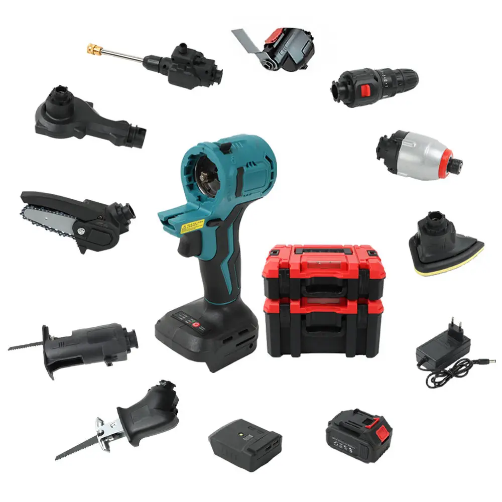 Factory Price 11 in 1 Professional Impact Drill Jig Saw and Angle Grinder Wrench Power Set Cordless Tool Sets for Garden