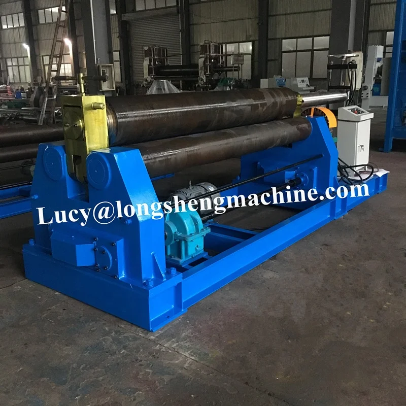 high quality W11 12x3000 symmetrical mechanical type steel roller bending machine 3 roller sheet metal plate rolling machine