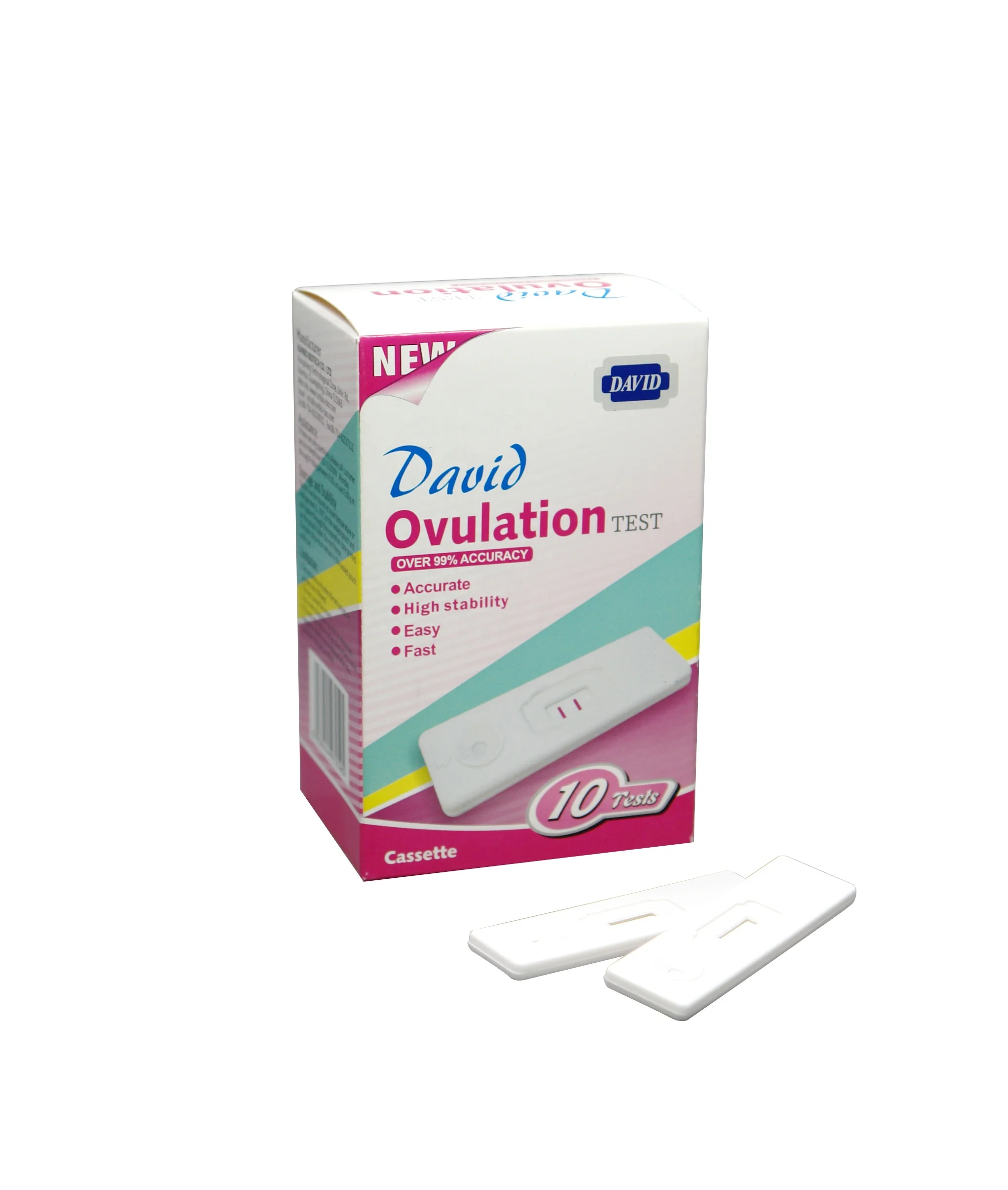 
David one step self testing rapid diagnostic oem urine ovulation LH test cassette kits 10miu 20miu 25miu 