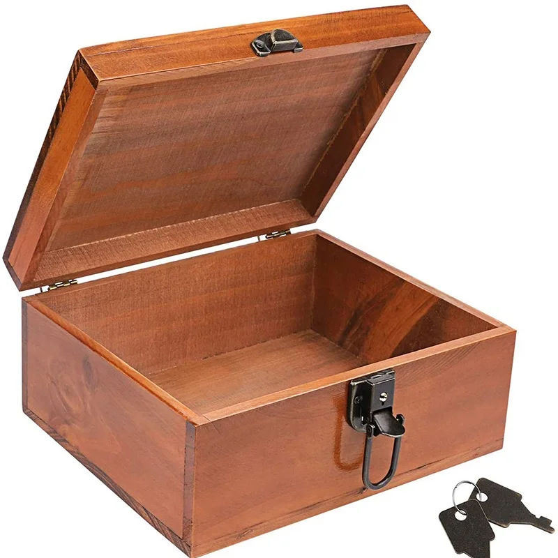 
custom luxurious pine wood box with leather decoration chest 