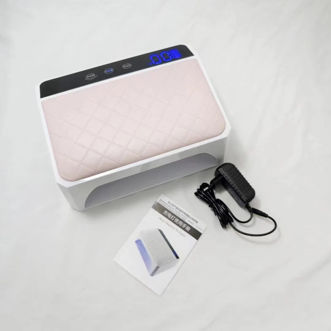 2024 New Professional 178W Rechargeable X40 UV led Nail Lamp Extra Large Space For Two Hands Cordless Nail Cushion Lamp
