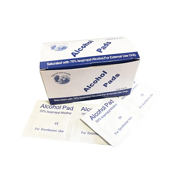 OEM ODM Disposable Nonwoven Cleaning Antibacterial 70% Isopropyl Alcohol Prep Pad Wet Wipes