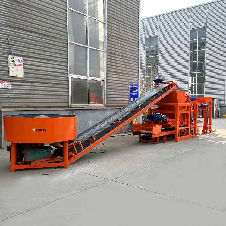 LONTA QT4-25 Full Automatic Interlock Hollow Paver  Mould Cement Concrete Brick Making Machine block making machine brique