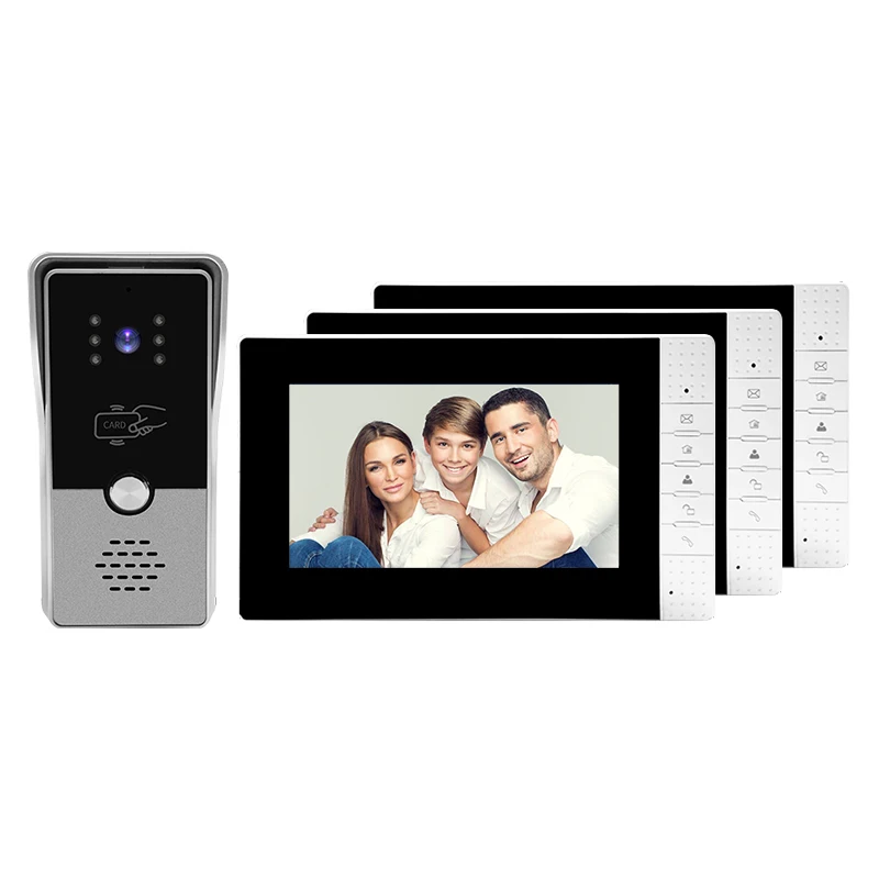 ABE 7 Inch Smart doorbell Intercom System 4  Wire Video Door Phone With Rain Cover 1 V 1 Set for Home Security of villa