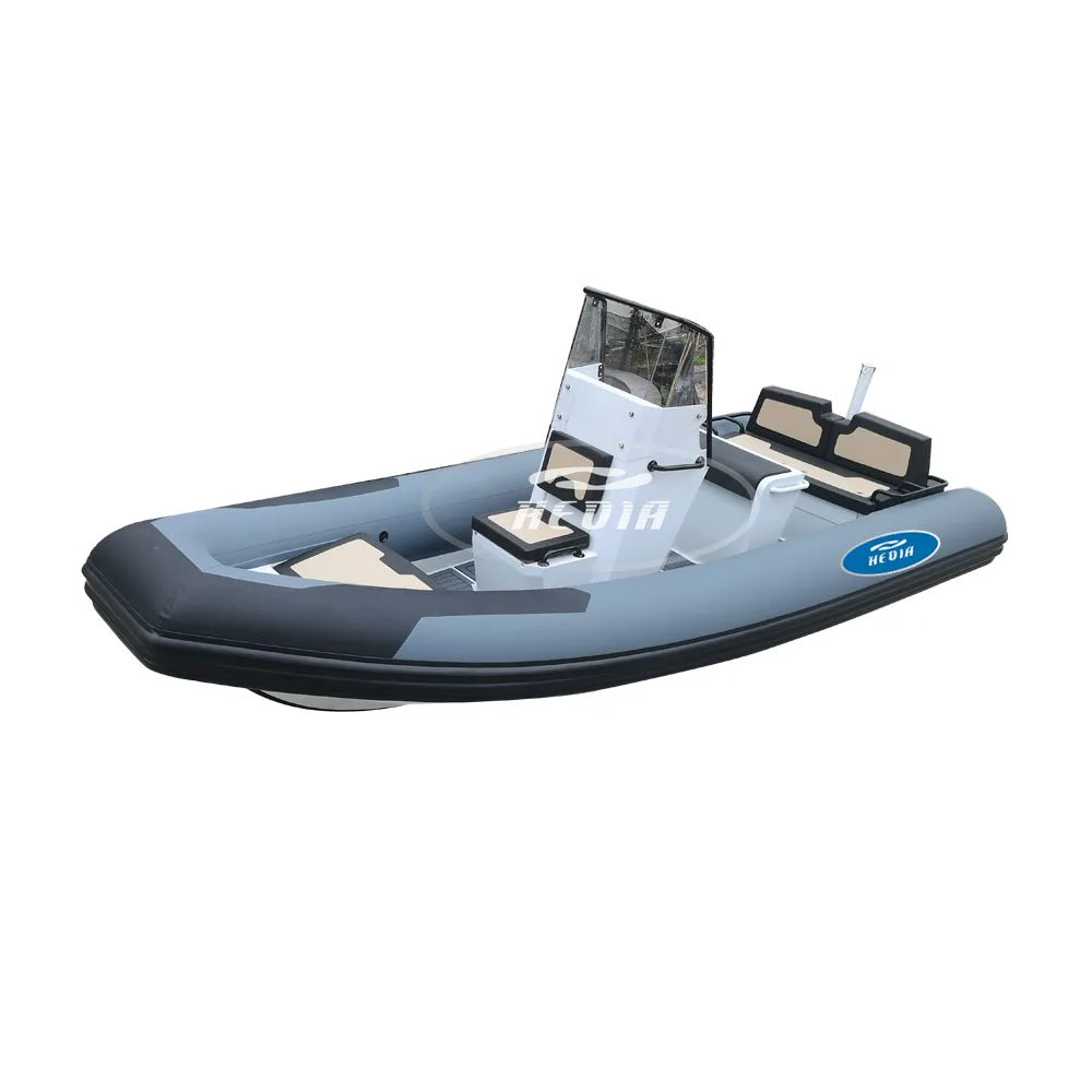 19 foot fishing boat v hull 8 passenger high speed boat rib 580 with ski pole