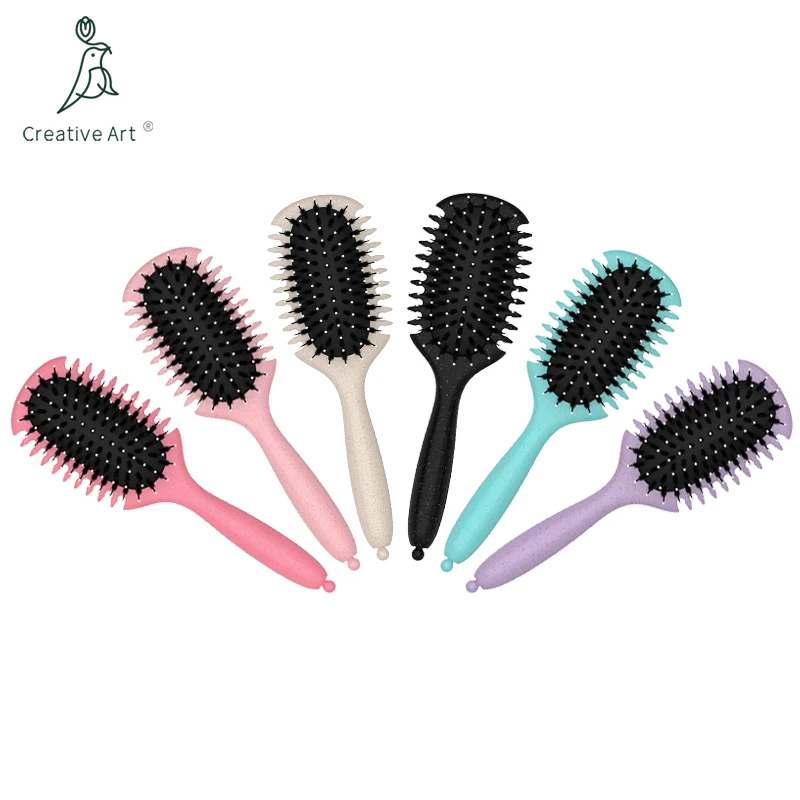 OEM Manufacturer New Design Curly Hair Brush Bounce Defining Brush Applicable Comb Combing Curly Hairbrush for Women and Men