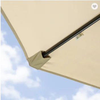 
JS HD657 Outdoor Umbrella Waterproof Garden Beach Restaurant Umbrella Patio Sun Parasol Iron Umbrella With Push Button Tilt 