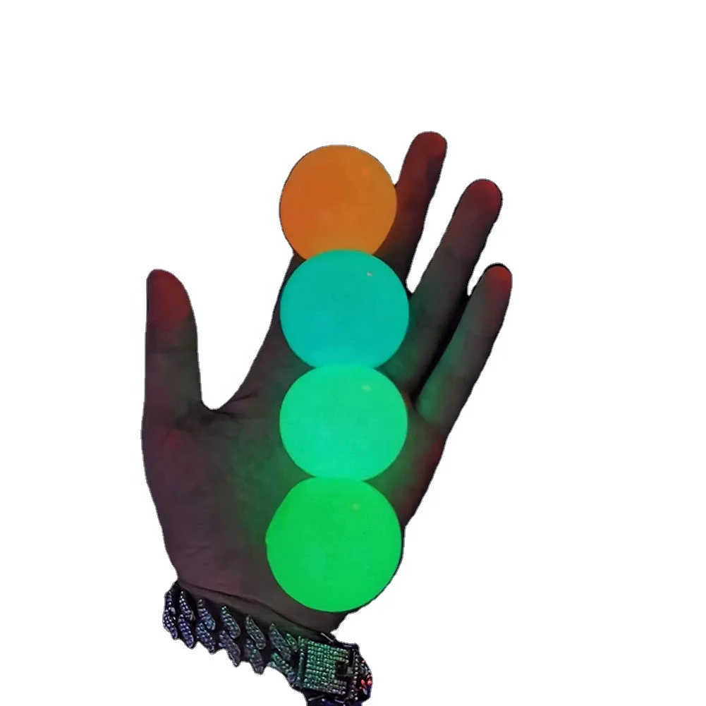 
2021 TPR Relieve stress Toys glow in the dark Slowly Fall ball luminous sticky stress ceiling balls for kids 