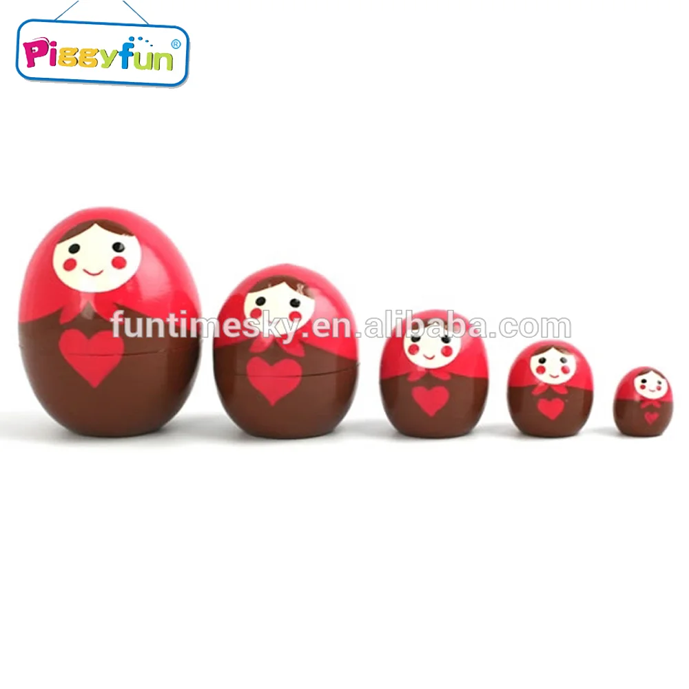 High Quality Handmade Wood Material Russian Nesting Doll AT11089