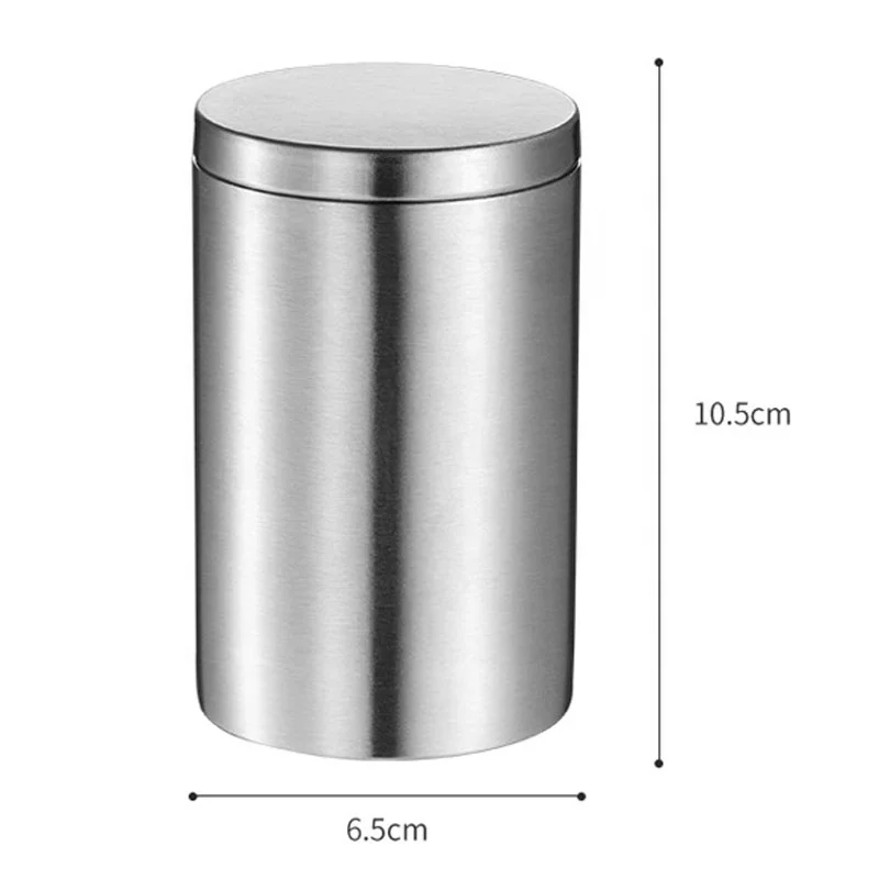 
Custom Stainless Steel Sealed Cans Portable Travel cigarette container Outdoor Smell Proof Airtight herb holder stash jar 