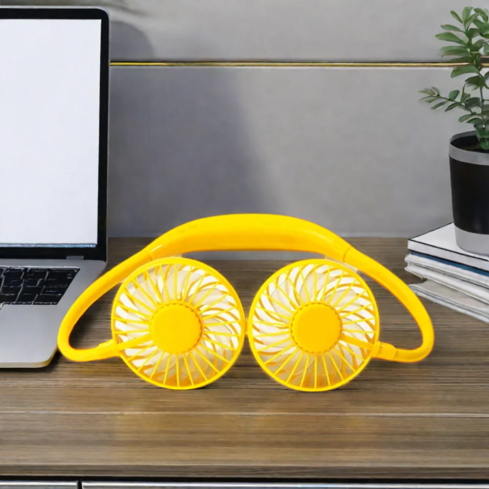 Новое поступление, портативный подвесной вентилятор на шею, многоцветный USB-аккумулятор для автомобиля, наружного использования, Электрический охлаждающий вентилятор из пластика