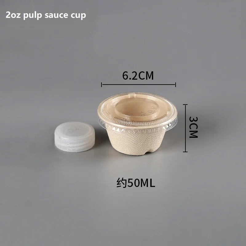 Lightweight Durable Unbreakable Microwave Dishwasher Safe Wheat Straw Cup for Sauce Packing