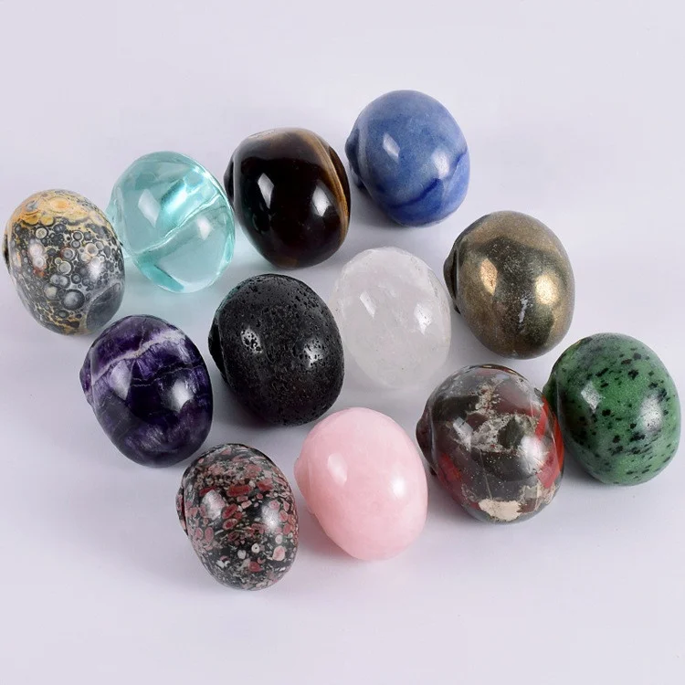 Factory Direct Sales Hand Carved Small Quartz Crystal Skulls of Various Colors