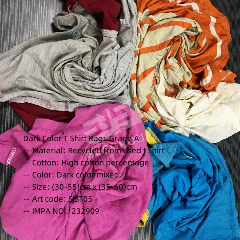100% Cotton 10KG 25KG Industrial Wiping Rags  Mutilated Cotton Rags Trapo Industrial for Marine Cleaning