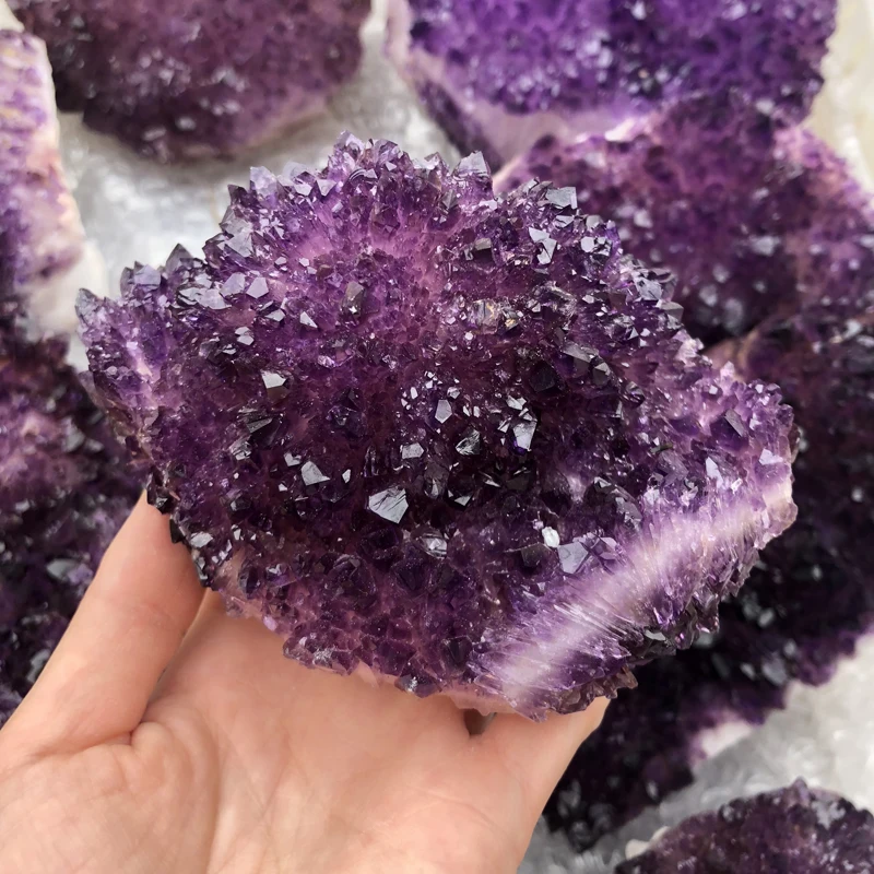 Wholesale Natural Rough Stone Druzy Quartz Crystal Cluster Healing Amethyst For Decoration