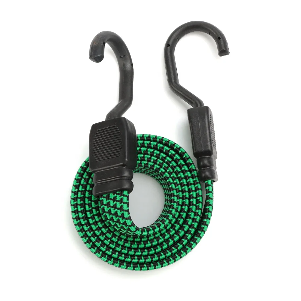 Heavy Duty 18mm Elastic Cord Tie Down Flat Shock Cord Bungee Cord with Hook