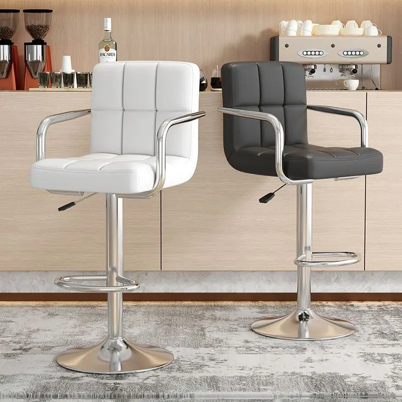 Wholesale Bar Furniture Deluxe Tall Kitchen Front Bar Stools Swivel Lift PU Leather Bar chair