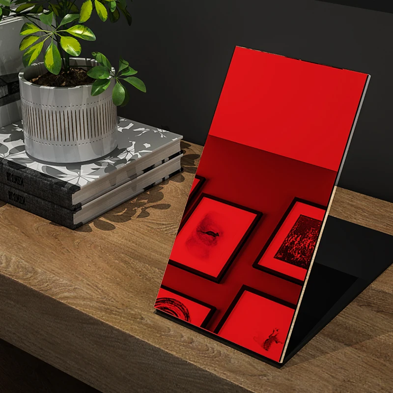 Красный акриловый Perspex PMMA Recyclable зеркало лист