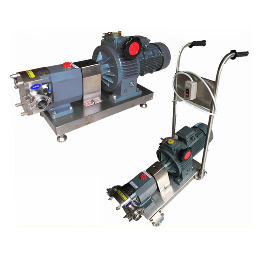 High Viscosity Ss316 Stainless Steel Lobe Pump For Meat Slurry Jam Butter Pulp Candy Gum Chocolate Milk Oil