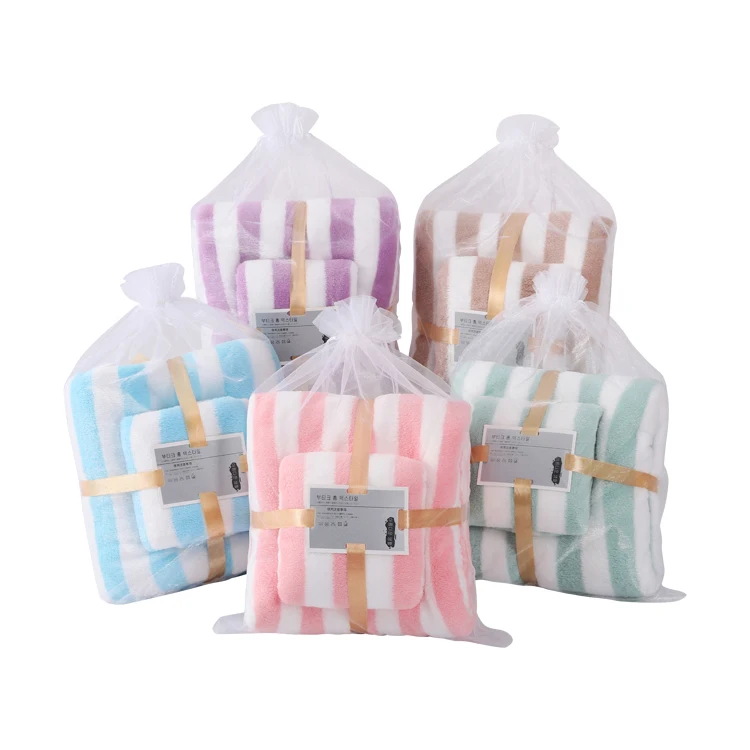 Оптовая продажа, банное полотенце из микрофибры кораллового флиса, подарочное мягкое впитывающее полотенце для лица, набор полотенец