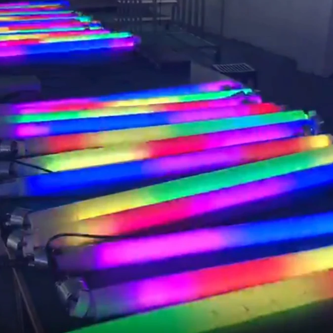 Портативная USB перезаряжаемая светодиодная Dmx Беспроводная Световая трубка rgb батарея цветная для ночного клуба