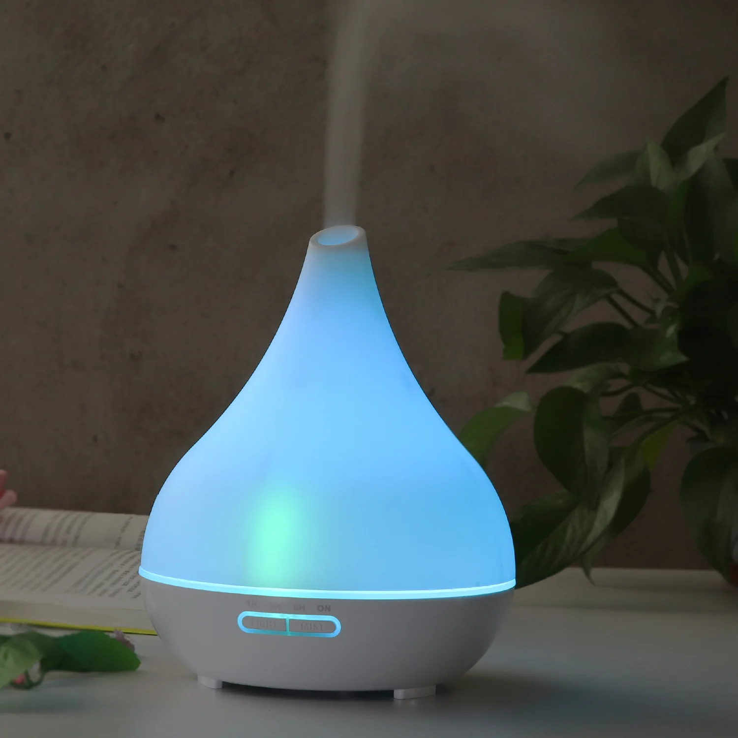 2021 400ml White Wood Aromatherapy Ultrasonic Oil Diffuser Spa Room Atomizer Aroma Diffusers