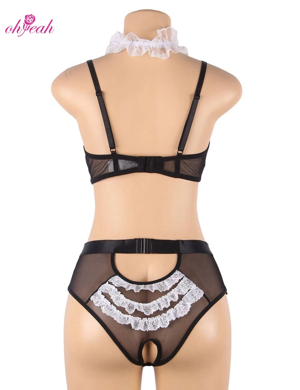 High-quality plus size women open bra sexy cosplay suits sexy adult french maid costume exotic lingerie