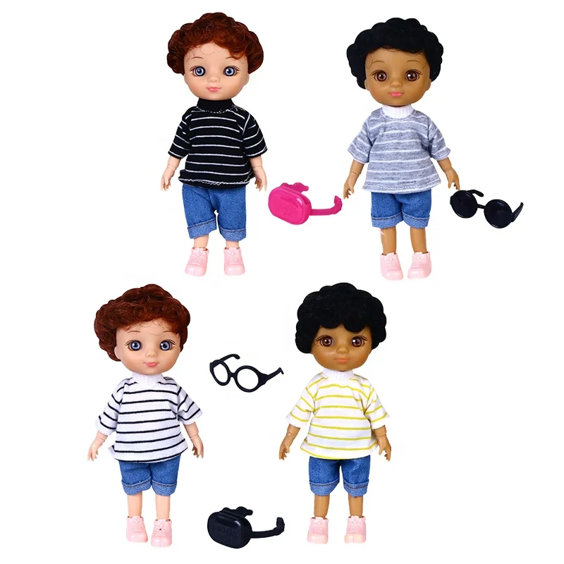 Cute 6' Vinyl Doll Lifelike 6 inch craft dolls Pretend Play Boy Dolls For Kids