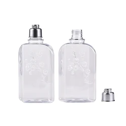 Plastic bottle supplier 250ml PET shower gel shampoo body care pump packaging  With Bell Shape Cap Use Cosmetic lotion cream