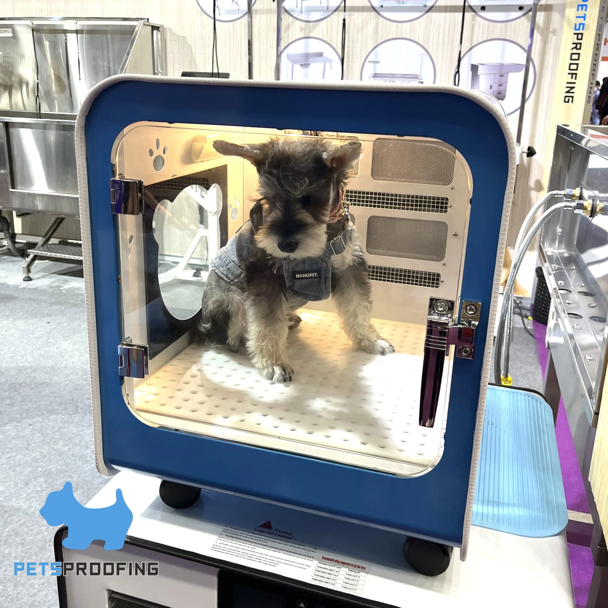 Automatic portable cat pets pet grooming hair dryer box room vacuum drying machine blower dryers for dog low noise