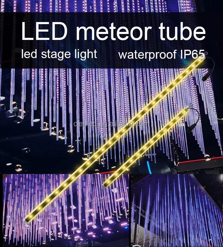 1m pixel  light 360 led Meteor  tube 24V 24PCS  Waterproof for Christmas Party Tree Holiday dj club party  stage