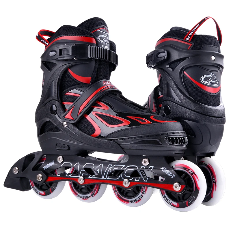 Wholesale Adjustable Size inline skates 4 big or regular wheels inline roller skates shoes for kids adults